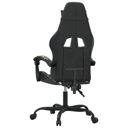 Sedia da Gaming Nero e Mimetico in Similpelle