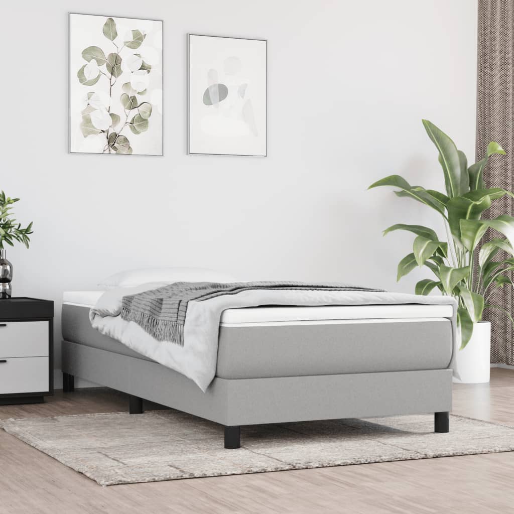 Struttura Letto a Rete a Molle Grigio Chiaro 80x200 cm Tessuto
