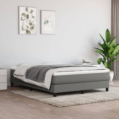 Struttura Letto a Rete a Molle Grigio Scuro 140x190 cm Tessuto