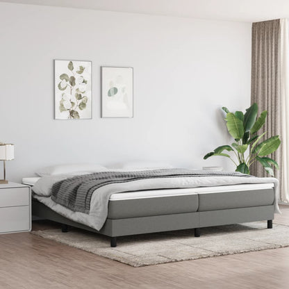 Struttura Letto a Rete a Molle Grigio Scuro 200x200 cm Tessuto