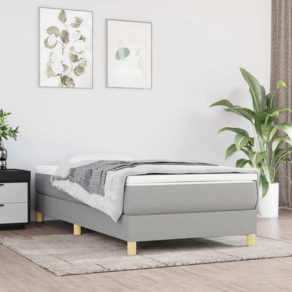 Struttura Letto a Rete a Molle Grigio Chiaro 80x200 cm Tessuto