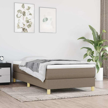 Struttura Letto a Rete a Molle Tortora 80x200 cm Tessuto