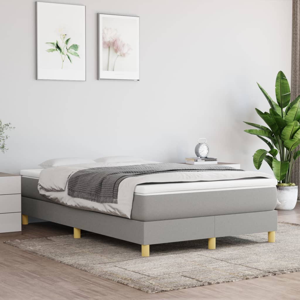 Struttura Letto a Rete a Molle Grigio Chiaro 120x200 cm Tessuto