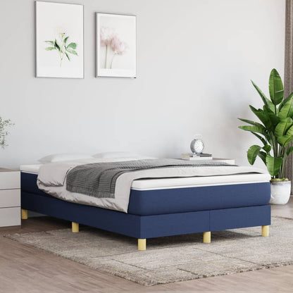 Struttura Letto a Rete a Molle Blu 120x200 cm in Tessuto