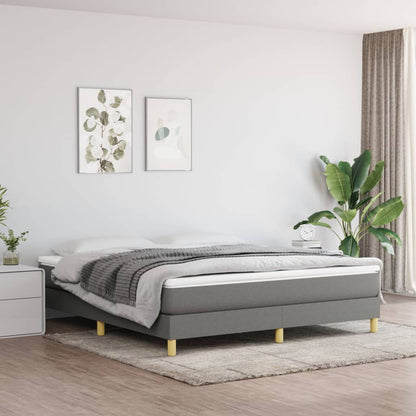 Struttura Letto a Rete a Molle Grigio Scuro 160x200 cm Tessuto
