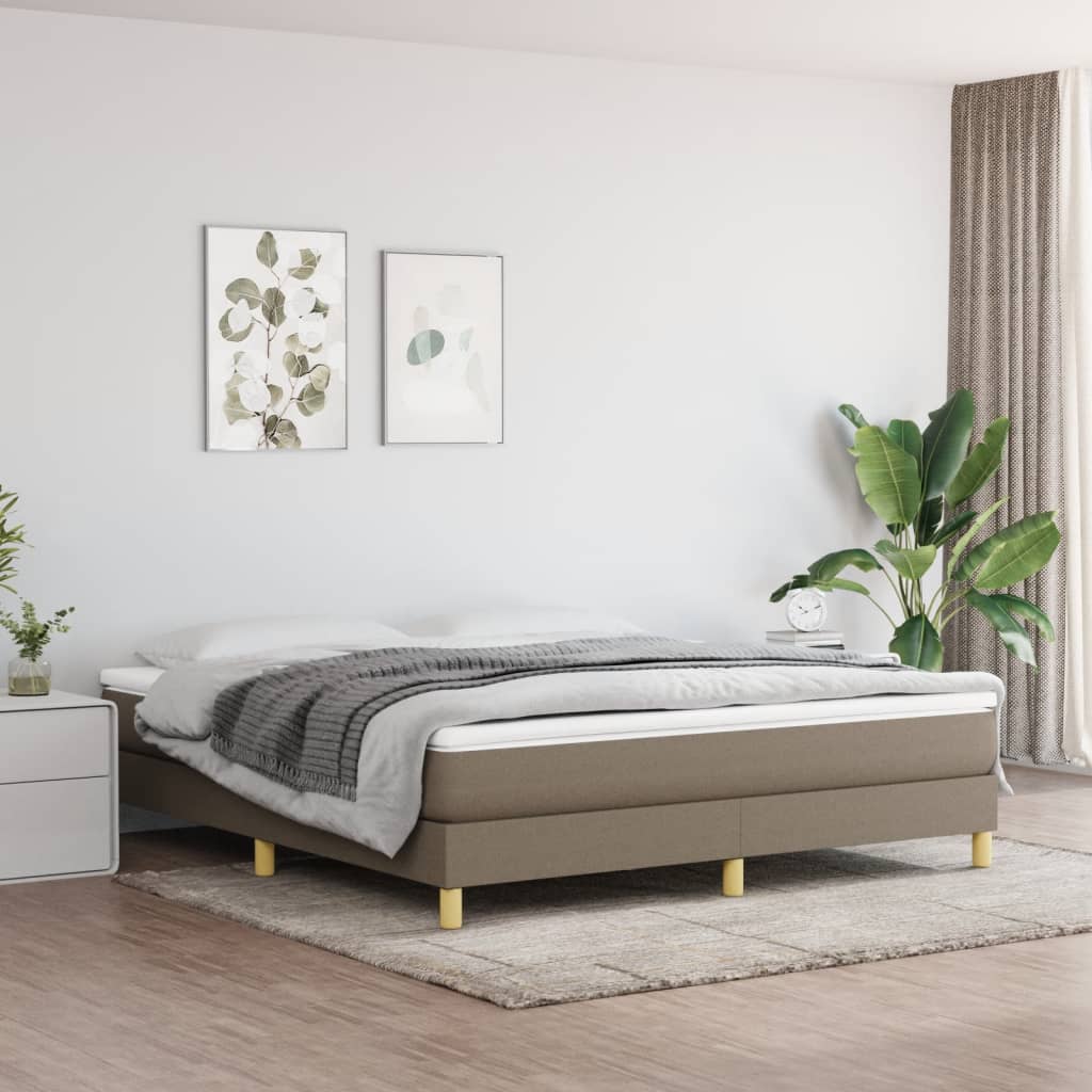 Struttura Letto a Rete a Molle Tortora 180x200 cm in Tessuto
