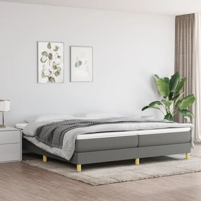 Struttura Letto a Rete a Molle Grigio Scuro 200x200 cm Tessuto
