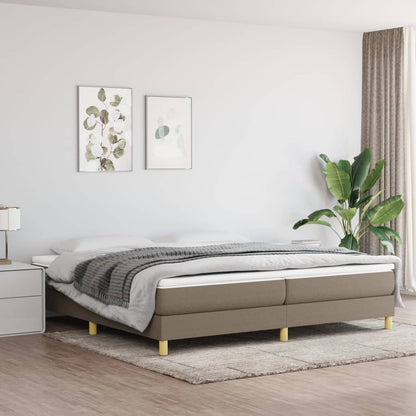 Struttura Letto a Rete a Molle Tortora 200x200 cm in Tessuto