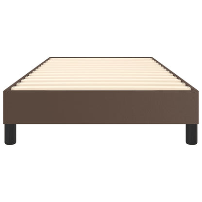 Struttura Letto a Rete a Molle Marrone 80x200 cm in Similpelle