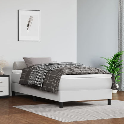 Struttura Letto a Rete a Molle Bianco 90x200 cm in Similpelle