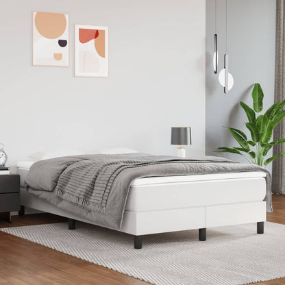 Struttura Letto a Rete a Molle Bianco 120x200 cm in Similpelle