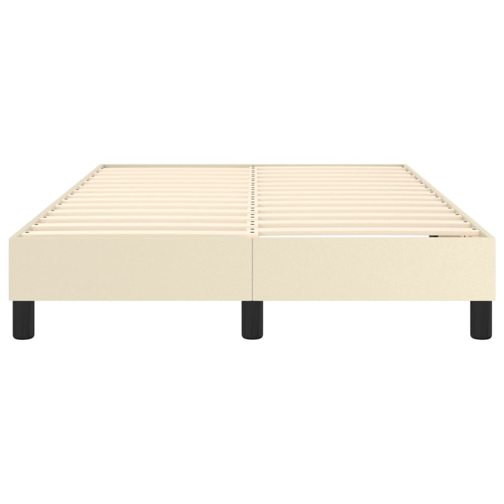 Struttura Letto a Rete a Molle Crema 120x200 cm in Similpelle