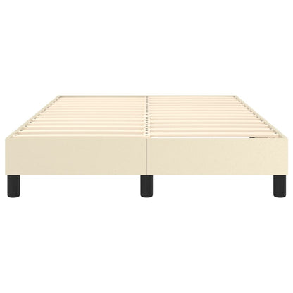 Struttura Letto a Rete a Molle Crema 120x200 cm in Similpelle