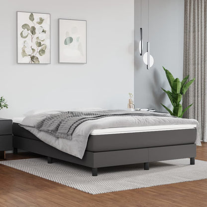 Struttura Letto a Rete a Molle Grigio 140x200 cm in Similpelle