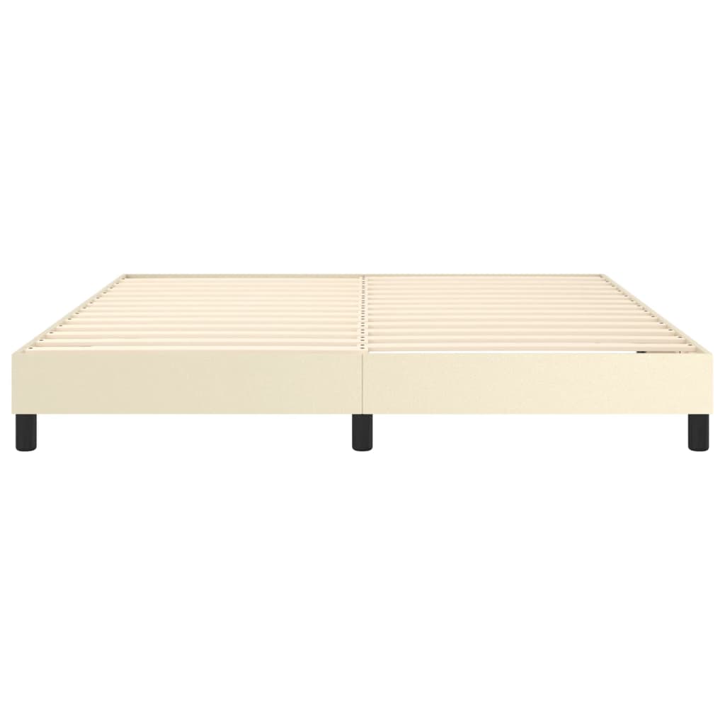 Struttura Letto a Rete a Molle Crema 160x200 cm in Similpelle
