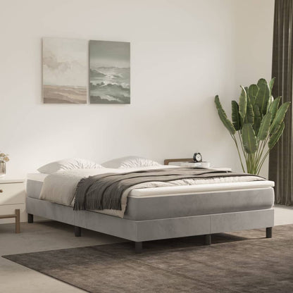 Struttura Letto a Rete a Molle Grigio Chiaro 140x190 cm Velluto