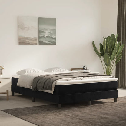 Struttura Letto a Rete a Molle Nero 140x190 cm in Velluto