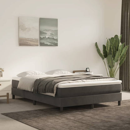 Struttura Letto a Rete a Molle Grigio Scuro 140x200 cm Velluto