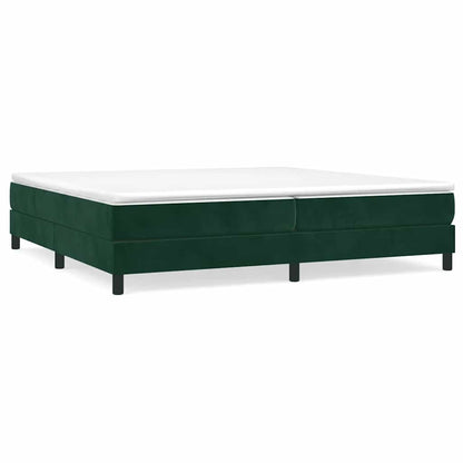 Struttura Letto a Rete a Molle Verde Scuro 200x200 cm in Velluto