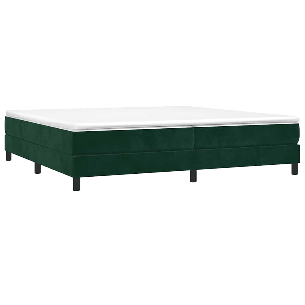 Struttura Letto a Rete a Molle Verde Scuro 200x200 cm in Velluto