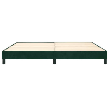 Struttura Letto a Rete a Molle Verde Scuro 200x200 cm in Velluto