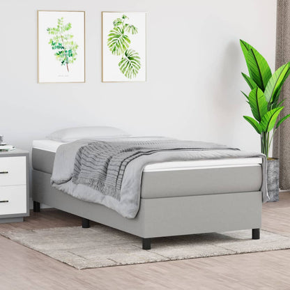 Struttura Letto a Rete a Molle Grigio Chiaro 90x190 cm Tessuto