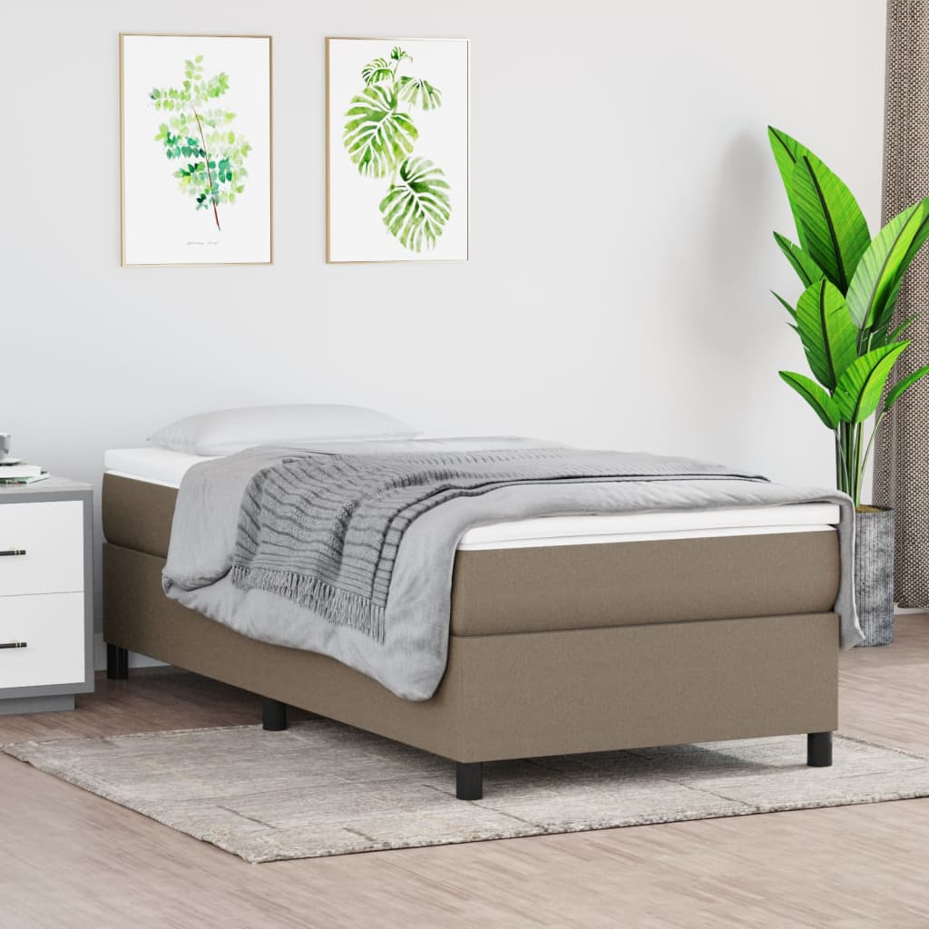 Struttura Letto a Rete a Molle Tortora 90x200 cm Tessuto
