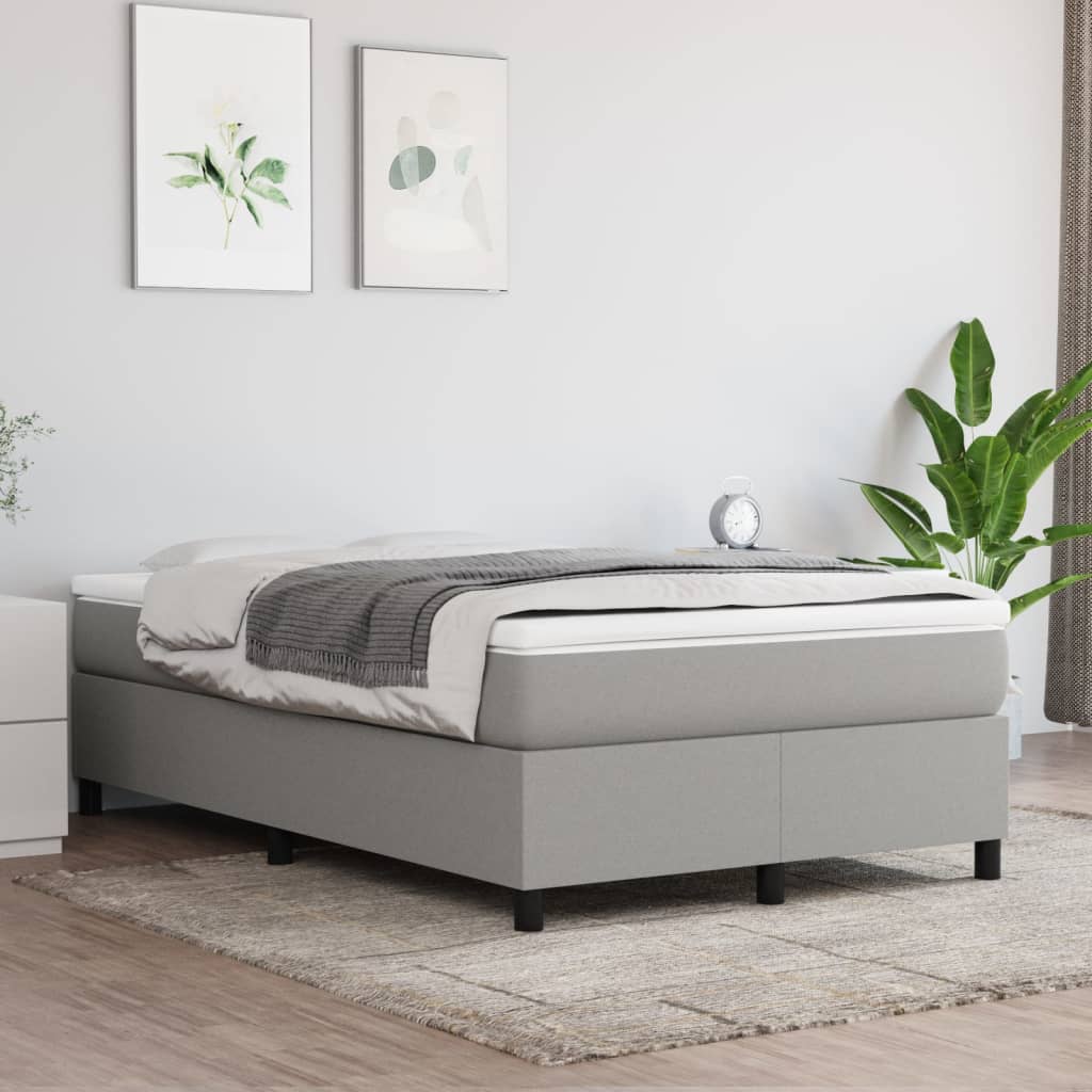 Struttura Letto a Rete a Molle Grigio Chiaro 120x200 cm Tessuto