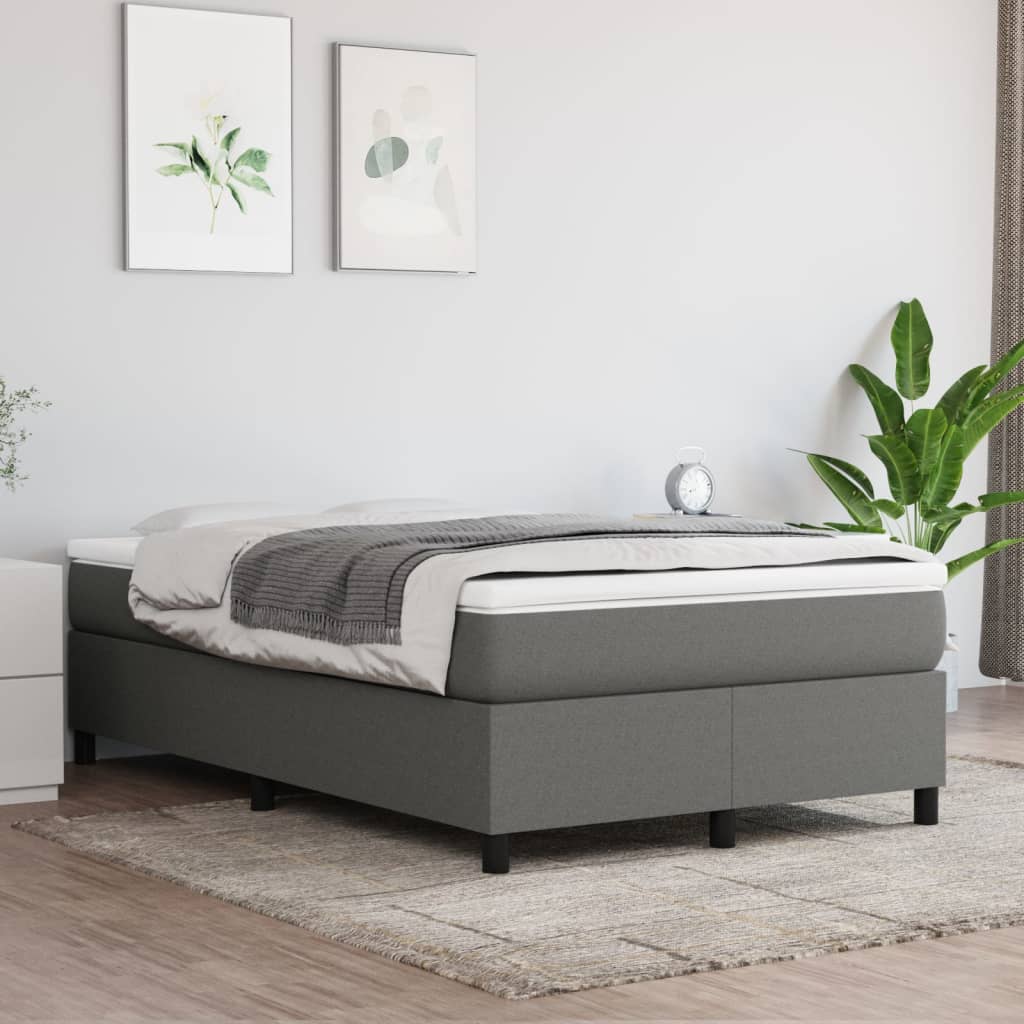 Struttura Letto a Rete a Molle Grigio Scuro 120x200 cm Tessuto