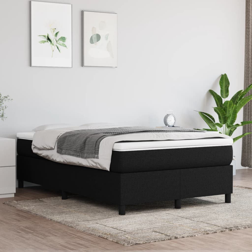 Struttura Letto a Rete a Molle Nero 120x200 cm Tessuto
