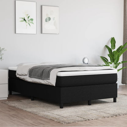 Struttura Letto a Rete a Molle Nero 120x200 cm Tessuto