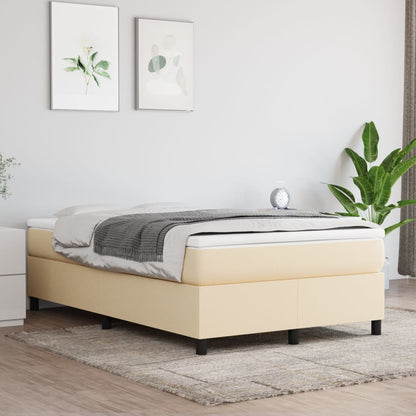 Struttura Letto a Rete a Molle Crema 120x200 cm Tessuto