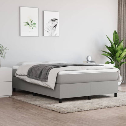 Struttura Letto a Rete a Molle Grigio Chiaro 140x190 cm Tessuto