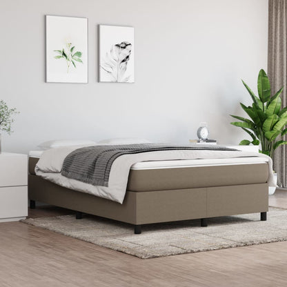 Struttura Letto a Rete a Molle Tortora 140x200 cm in Tessuto