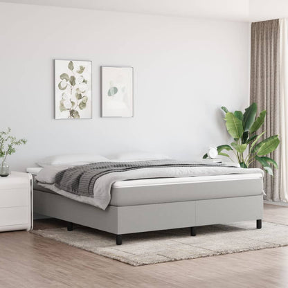 Struttura Letto a Rete a Molle Grigio Chiaro 160x200 cm Tessuto
