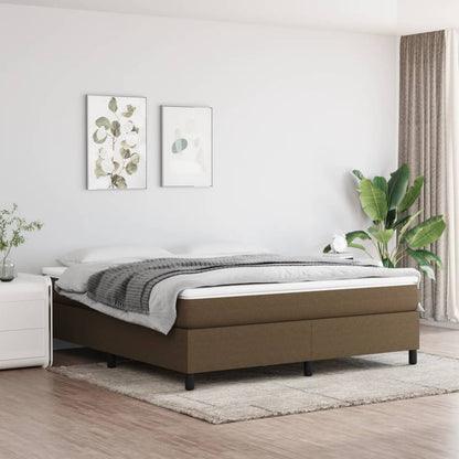 Struttura Letto a Rete a Molle Marrone Scuro 160x200 cm Tessuto