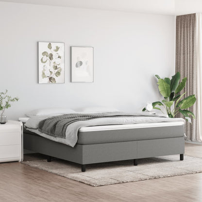 Struttura Letto a Rete a Molle Grigio Scuro 180x200 cm Tessuto