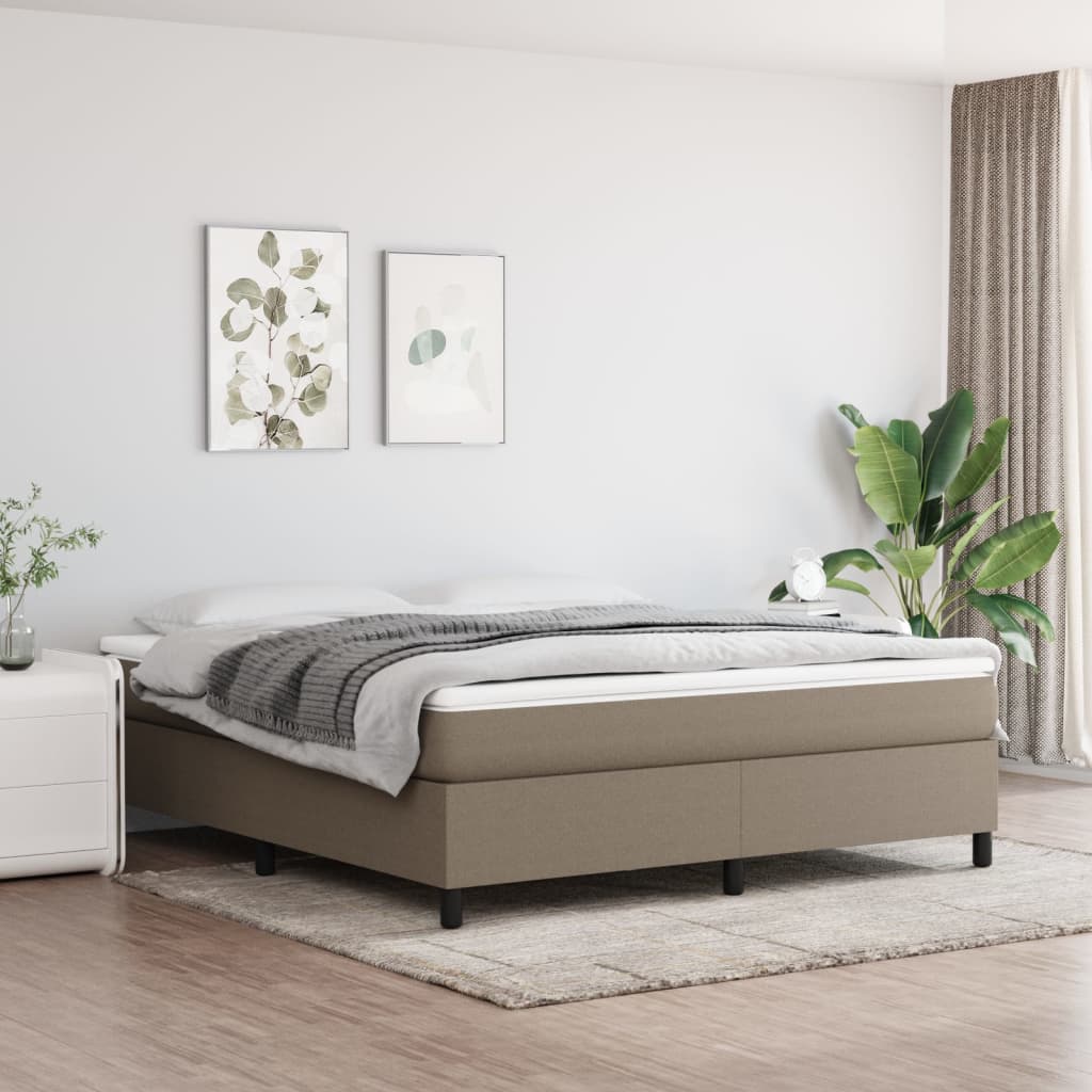 Struttura Letto a Rete a Molle Tortora 180x200 cm in Tessuto