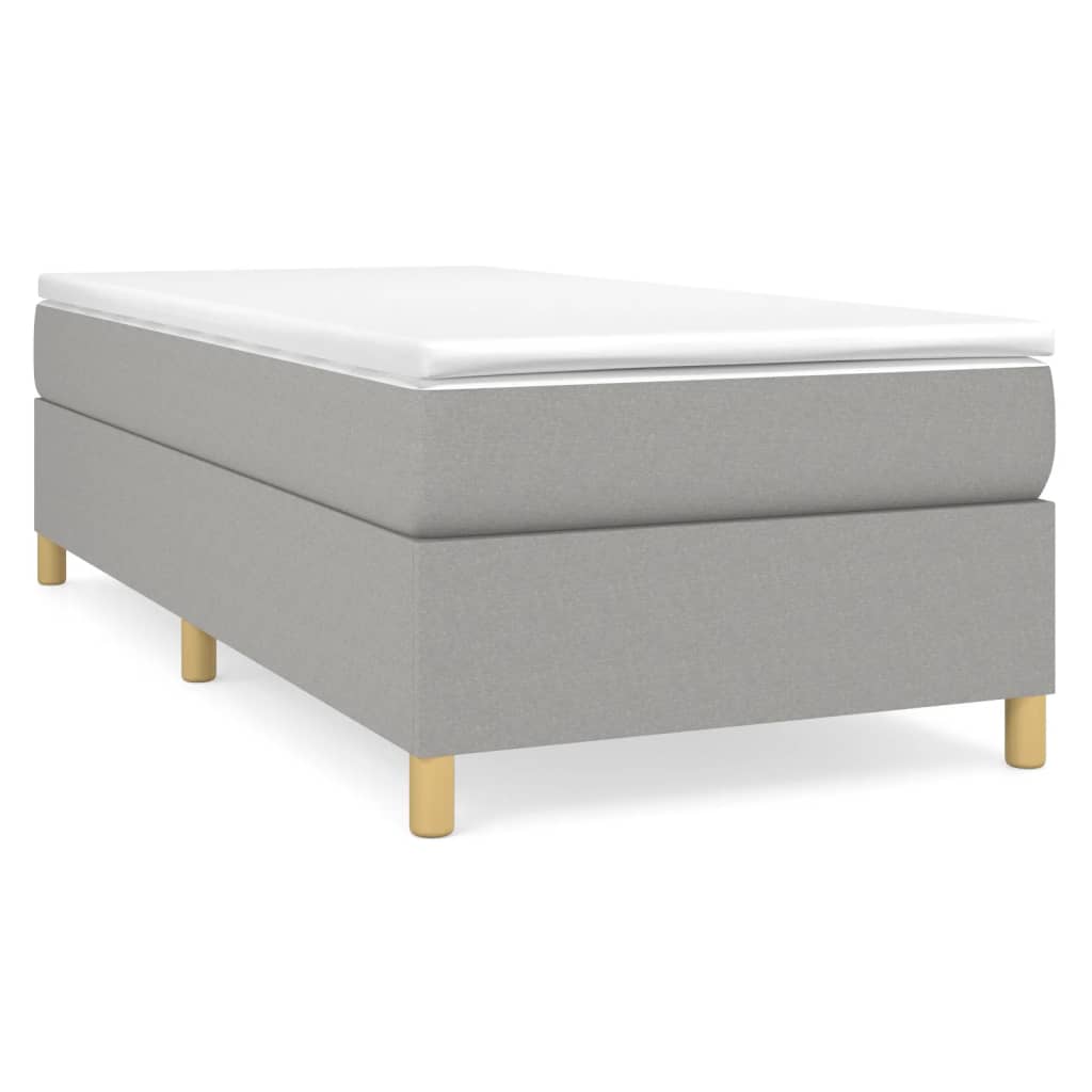 Struttura Letto a Rete a Molle Grigio Chiaro 80x200 cm Tessuto