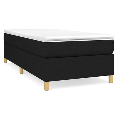 Struttura Letto a Rete a Molle Nero 80x200 cm Tessuto