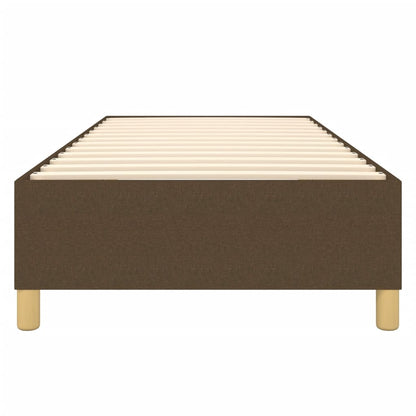 Struttura Letto a Rete a Molle Marrone Scuro 80x200 cm Tessuto
