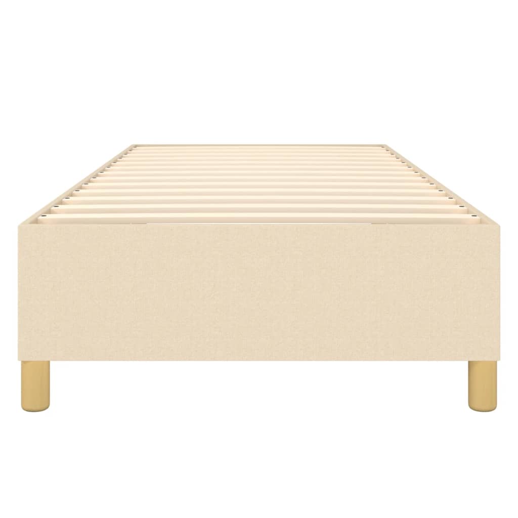 Struttura Letto a Rete a Molle Crema 80x200 cm in Tessuto