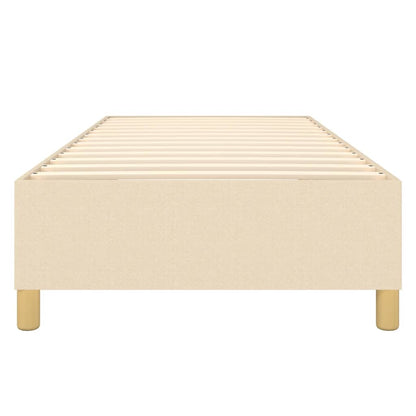 Struttura Letto a Rete a Molle Crema 80x200 cm in Tessuto