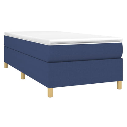 Struttura Letto a Rete a Molle Blu 80x200 cm in Tessuto