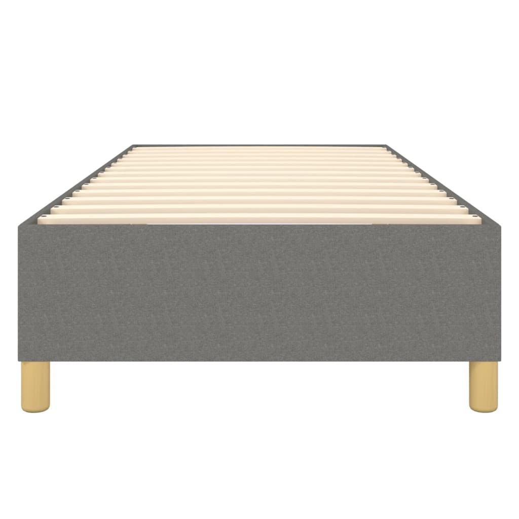 Struttura Letto a Rete a Molle Grigio Scuro 90x190 cm Tessuto