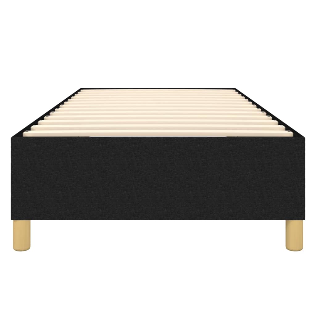 Struttura Letto a Rete a Molle Nero 90x190 cm in Tessuto