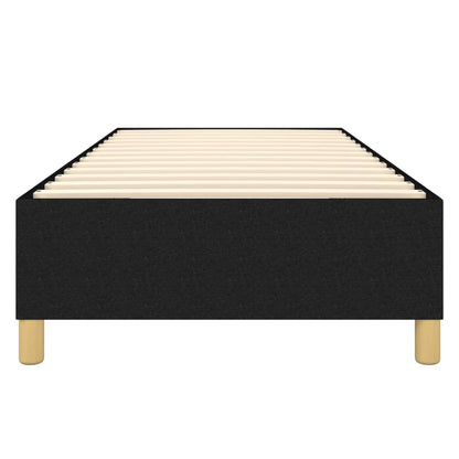 Struttura Letto a Rete a Molle Nero 90x190 cm in Tessuto