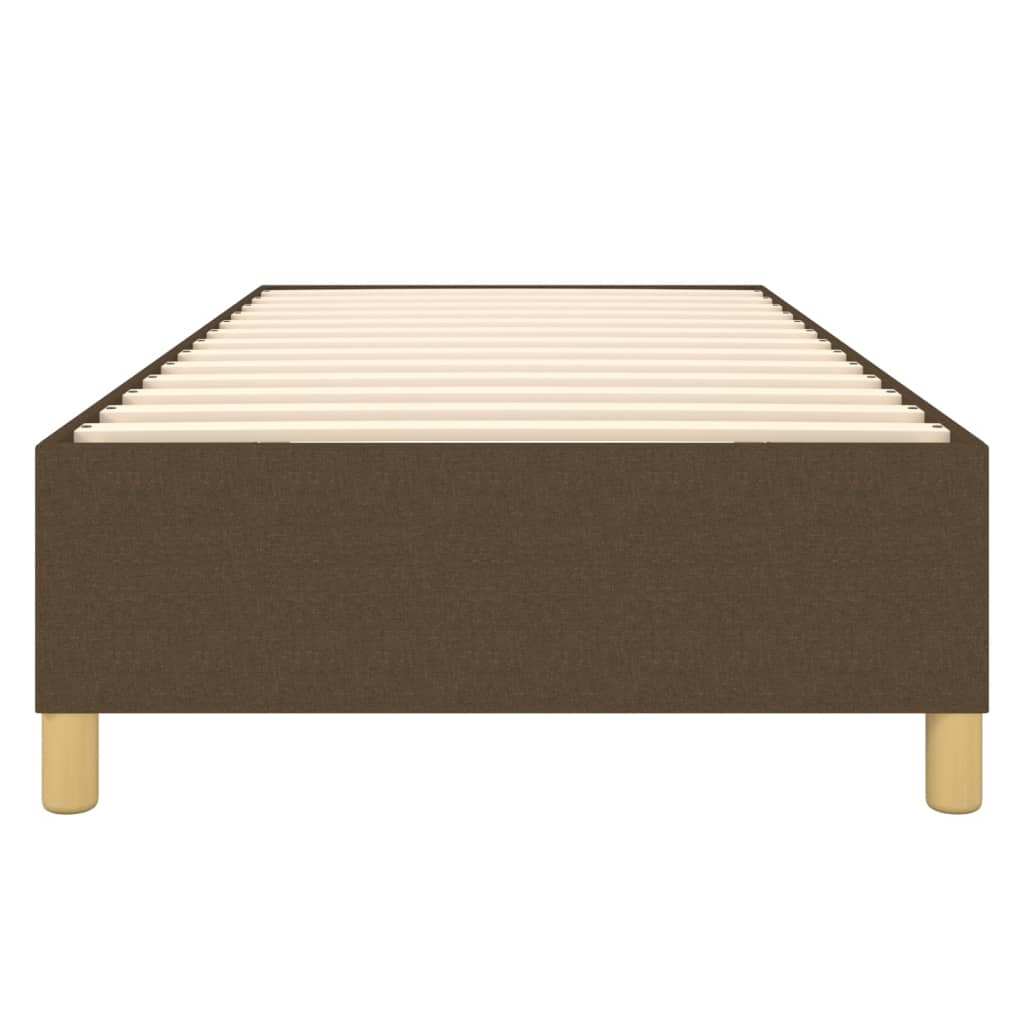Struttura Letto a Rete a Molle Marrone Scuro 90x190 cm Tessuto
