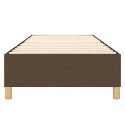 Struttura Letto a Rete a Molle Marrone Scuro 90x190 cm Tessuto