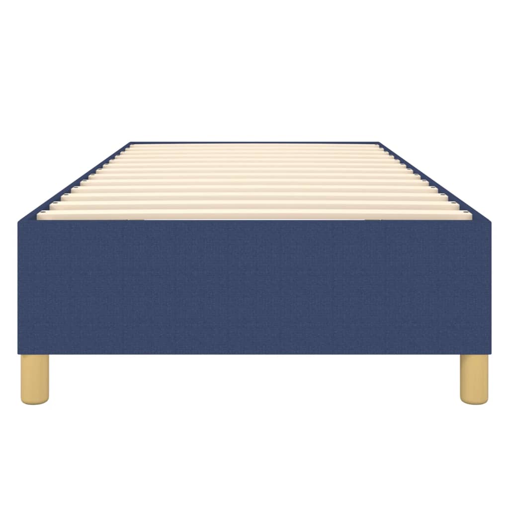 Struttura Letto a Rete a Molle Blu 90x190 cm in Tessuto
